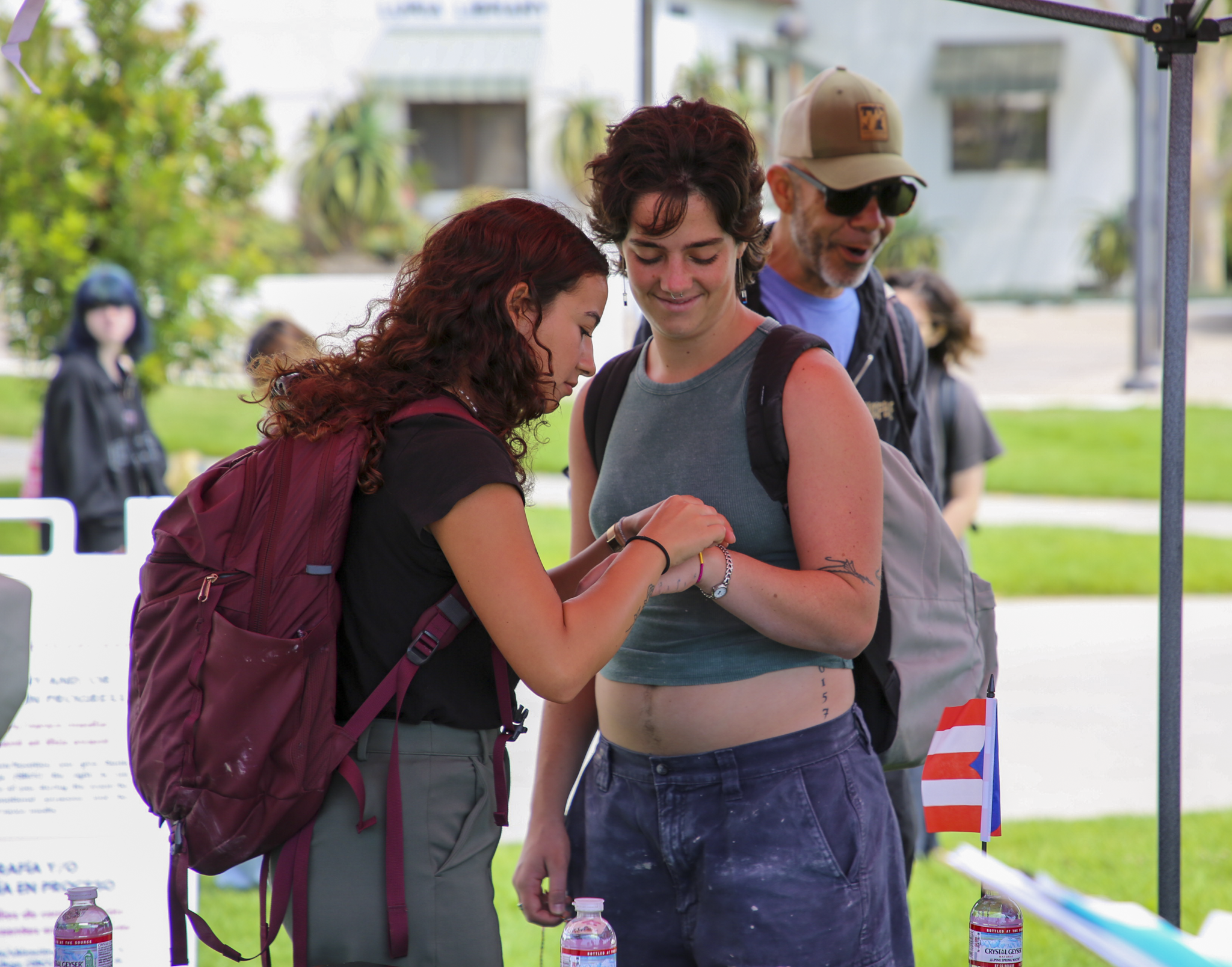 two students at the bnc fair